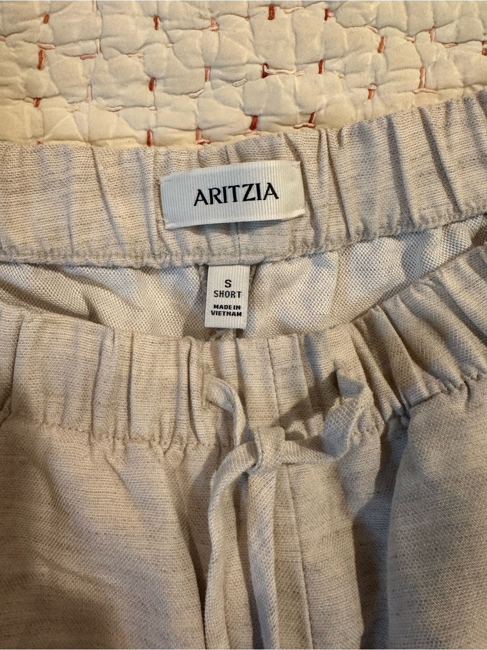 Aritzia The Lodge Pant CruiseLinen Undyed Ecru Small *HEMMED* READ - Picture 3 of 9